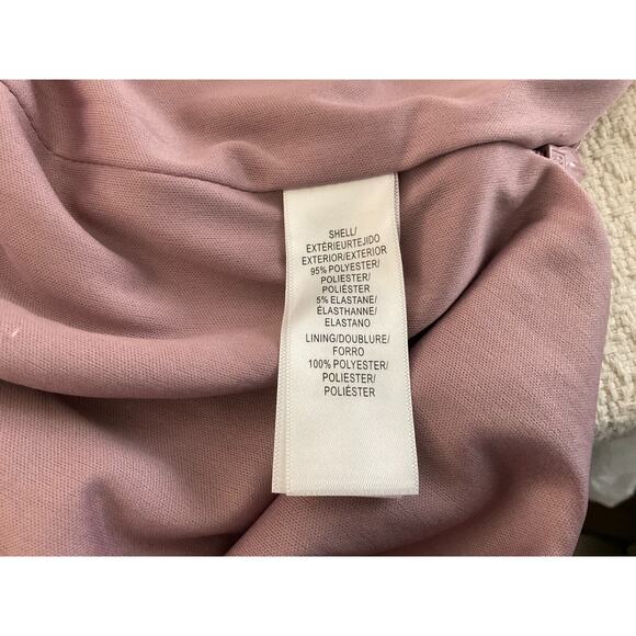 DB Studio Womens 16 Pink Mauve Draped Gown Formal Evening Dress Off the Shoulder - Picture 8 of 11